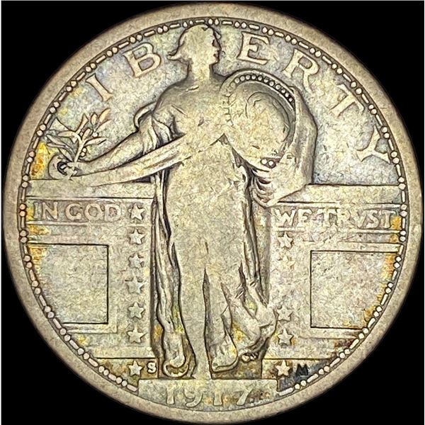 1917-S Type 1 Standing Liberty Quarter NICELY CIRCULATED
