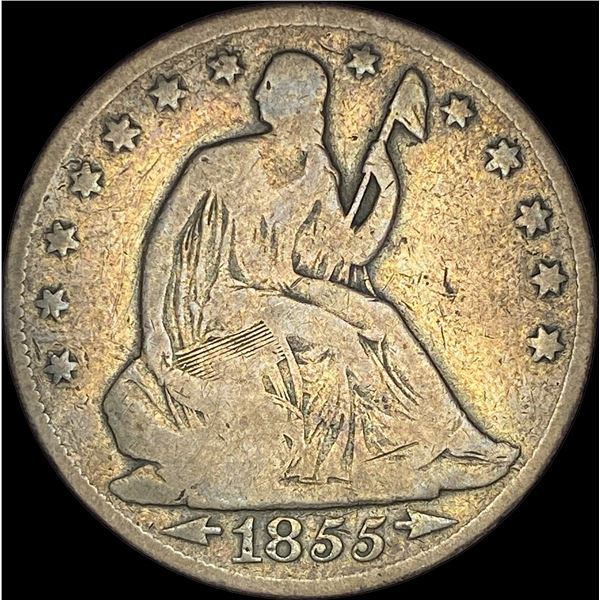 1855-O Silver Seated Liberty Half Dollar NICELY CIRCULATED