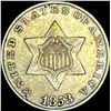 Image 1 : 1853 Silver Three-Cent Piece CLOSELY  UNCIRCULATED
