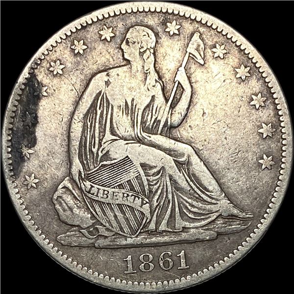 1861-O Silver Half Dollar LIGHTLY CIRCULATED