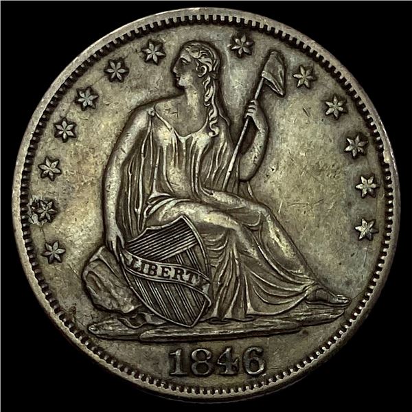 1846 Silver Half Dollar (Seated Liberty)  CHOICE AU