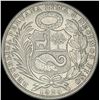 Image 2 : 1925 Peru Silver Un Sol  CLOSELY UNCIRCULATED