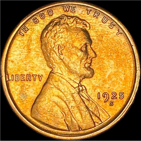 1925-S Lincoln Wheat Cent   CLOSELY  UNCIRCULATED