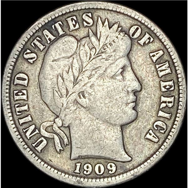 1909-S Silver Barber Dime  LIGHTLY CIRCULATED