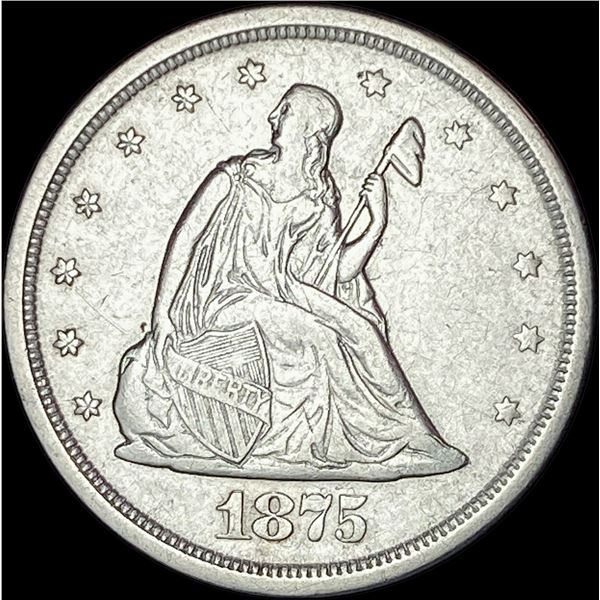1875-S Silver Twenty Cents  NEARLY  UNCIRCULATED