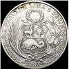 Image 2 : 1880 Silver Un Sol Peru NEARLY UNCIRCULATED