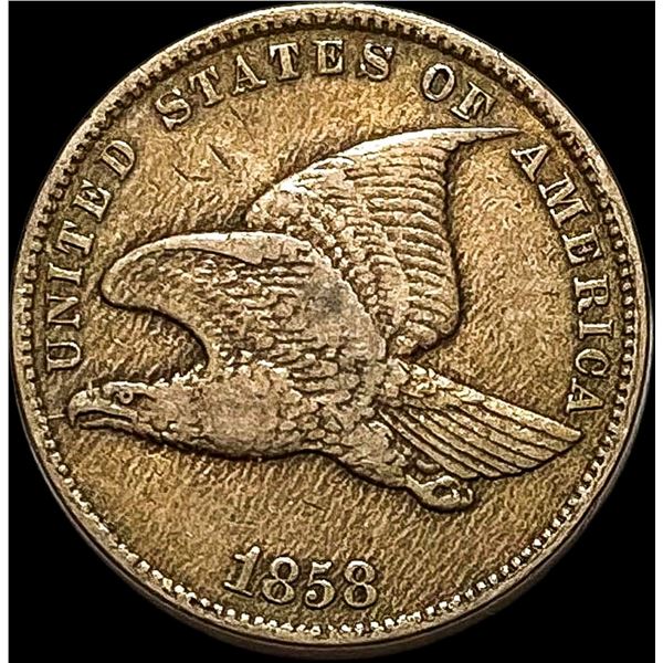 1858 Flying Eagle Cent ABOUT UNCIRCULATED