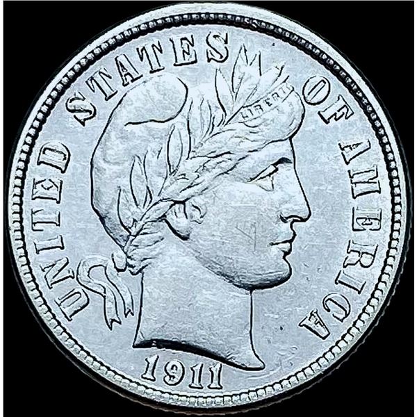 1911-S Silver Barber Dime CHOICE AU