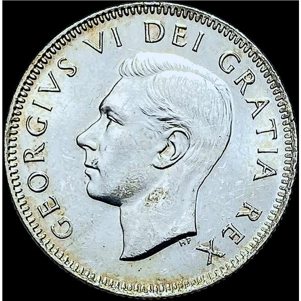 1950 Canada Silver 25 Cents CHOICE BU