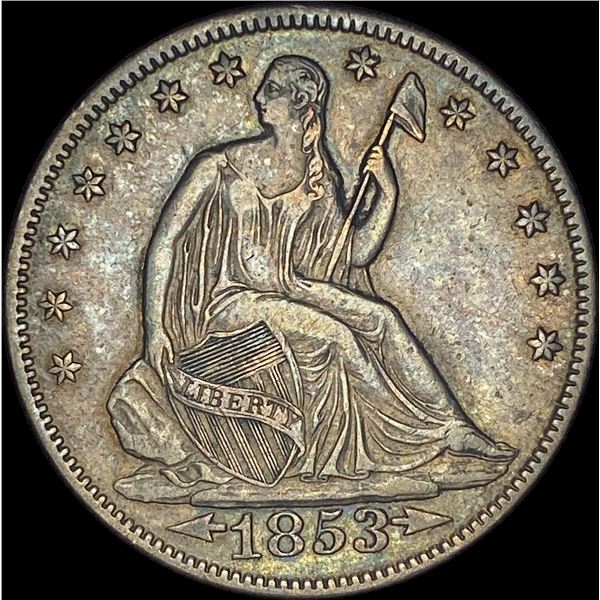 1853 Arrows Seated Liberty Half Dollar   NEARLY UNCIRCULATED