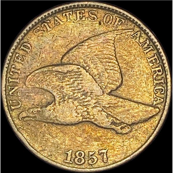 1857 Copper-Nickel Flying Eagle Cent  NEARLY  UNCIRCULATED