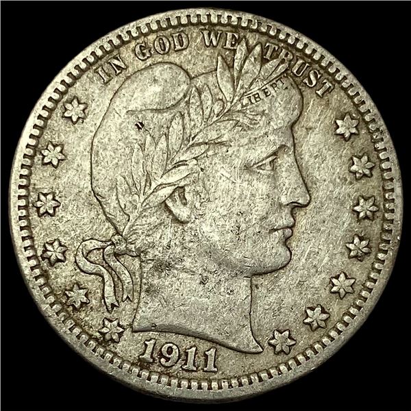 1911 Silver Barber Quarter LIGHTLY CIRCULATED