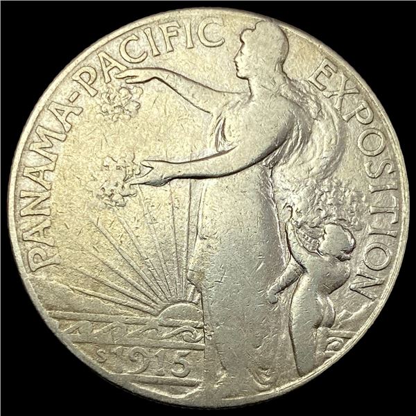 1915-S Silver Half Dollar Panama-Pacific  LIGHTLY CIRCULATED