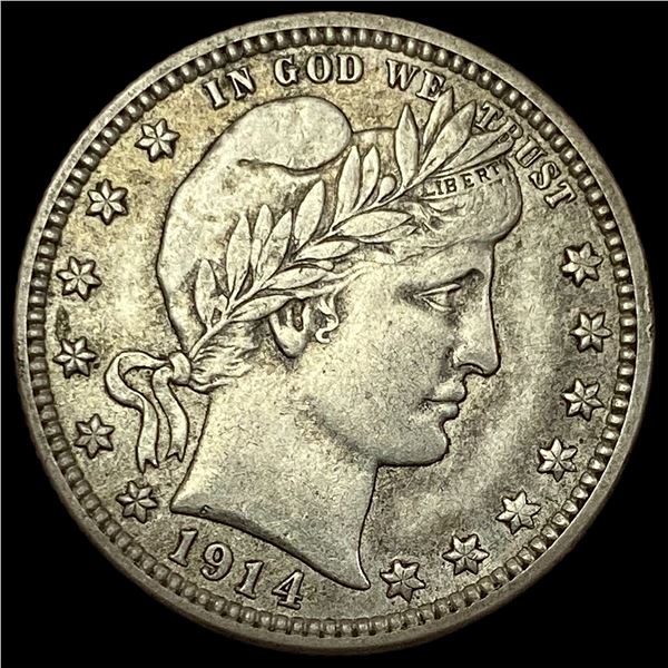 1914-D Silver Barber Quarter NEARLY  UNCIRCULATED