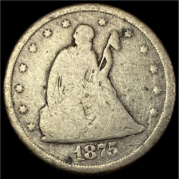 1875-CC Silver Twenty Cents NICELY CIRCULATED