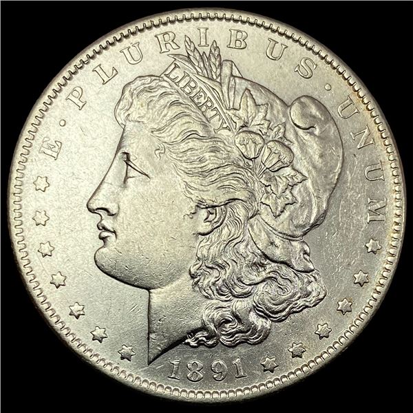 1891-S Silver Morgan Dollar CHOICE AU