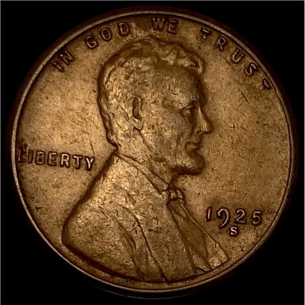 1925-S Lincoln Wheat Cent NEARLY UNCIRCULATED