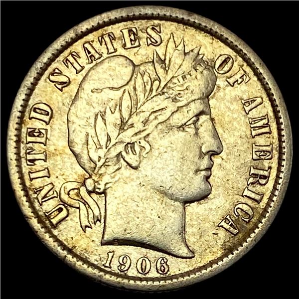 1906 Barber Dime LIGHTLY CIRCULATED