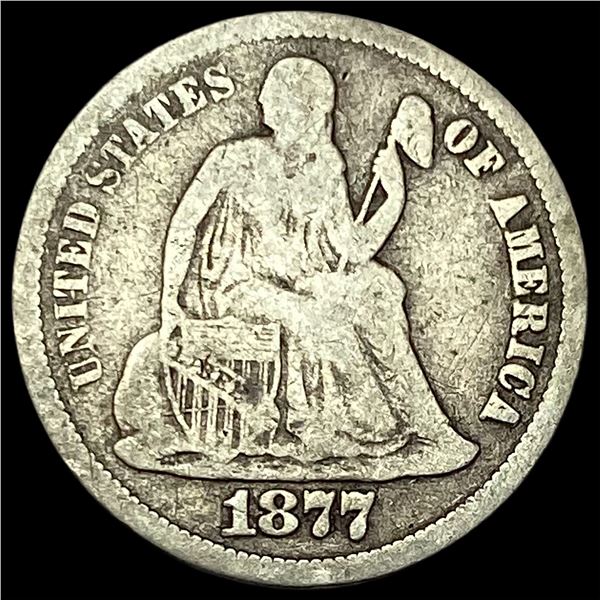 1877-CC Silver Seated Liberty Dime NICELY  CIRCULATED