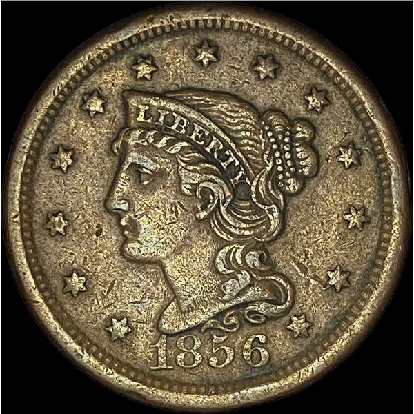 1856 Braided Hair Large Cent NEARLY  UNCIRCULATED