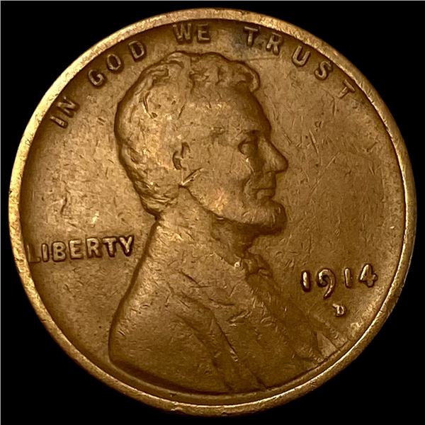 1914-D Lincoln Wheat Cent  LIGHTLY CIRCULATED