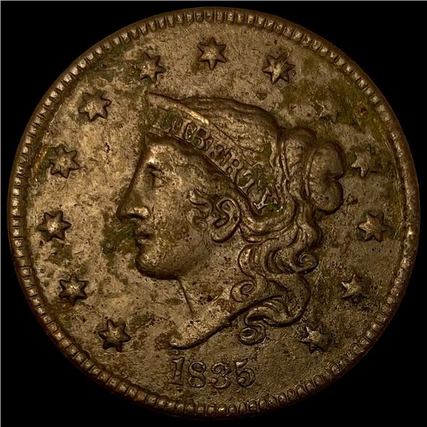 1835 Coronet Head Large Cent  NICELY  CIRCULATED