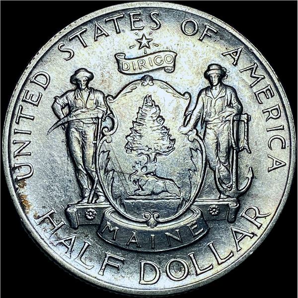 1920 Silver Half Dollar Maine Centennial  CHOICE AU