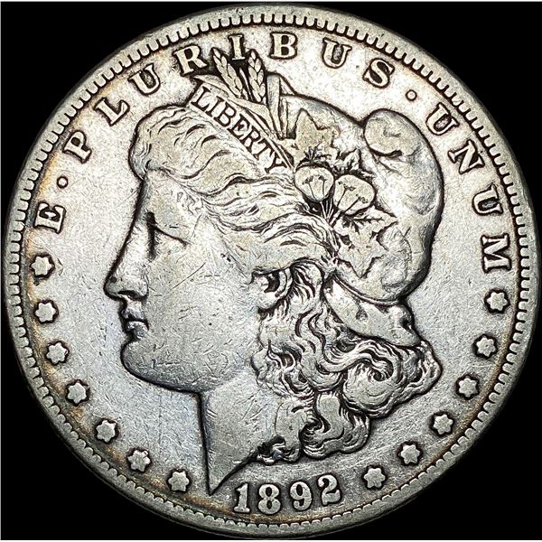 1892-CC Silver Morgan Dollar LIGHTLY  CIRCULATED