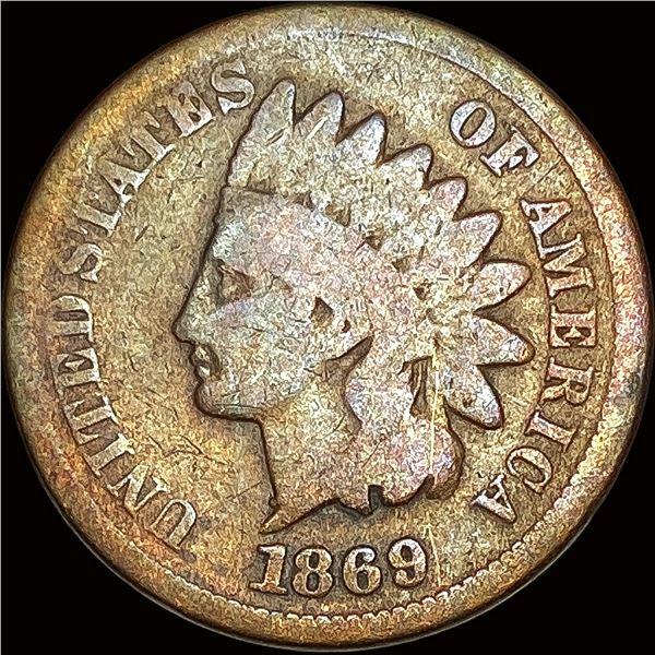 1869 Indian Head Cent NICELY CIRCULATED