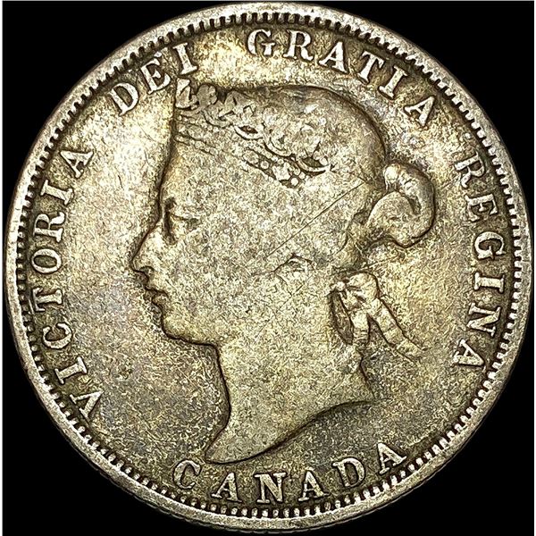 1881-H Silver 25 Cents Canada NICELY  CIRCULATED