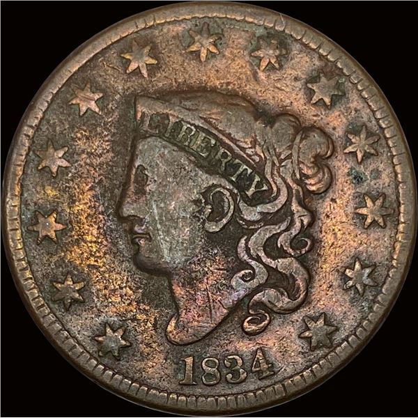 1834 Coronet Head Large Cent NICELY  CIRCULATED