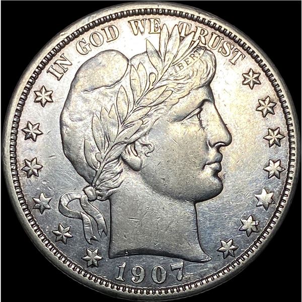 1907-D Silver Barber Half Dollar CLOSELY  UNCIRCULATED