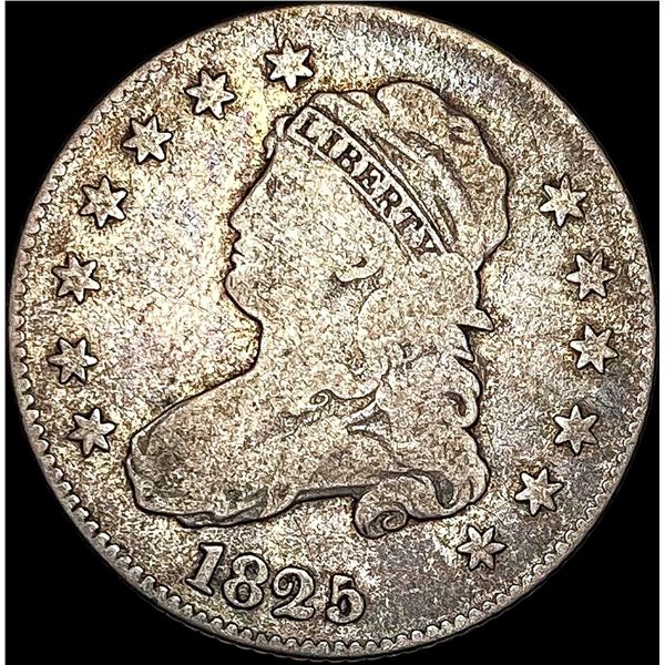 1825 Capped Bust Silver Quarter NICELY  CIRCULATED