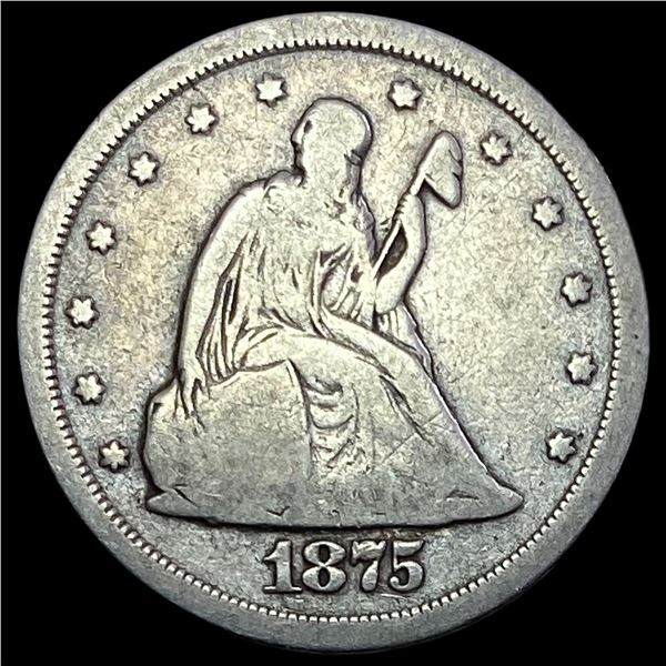 1875-S Silver Twenty Cent Piece LIGHTLY  CIRCULATED