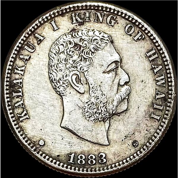 1883 Silver 1/4 Dollar Hawaii Hapalua HIGH  GRADE