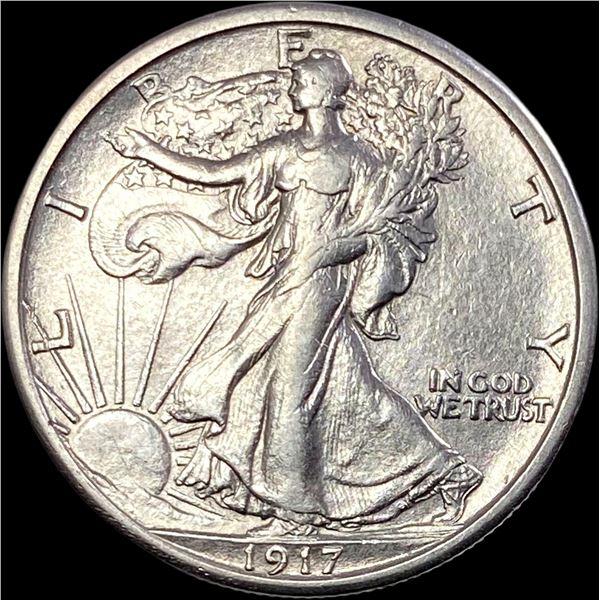 1917-S REV Walking Liberty Half Dollar CLOSE  UNC