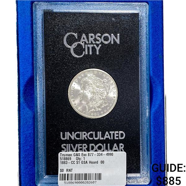 1883-CC Morgan Silver Dollar GSA UNCIRCULATED