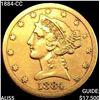 Image 1 : 1884-CC $5 Gold Half Eagle HIGH GRADE
