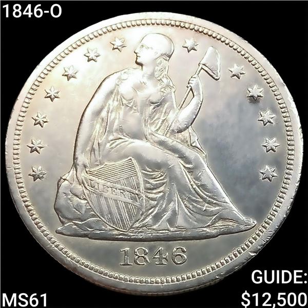 1846-O Seated Liberty Dollar UNCIRCULATED