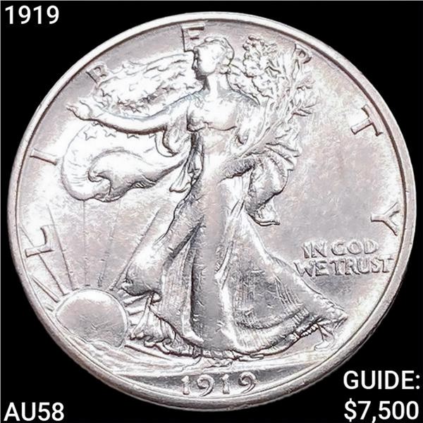 1919-S Walking Liberty Half Dollar CHOICE AU