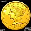 Image 1 : 1868-S $5 Gold Half Eagle CHOICE BU