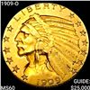 Image 1 : 1909-O $5 Gold Half Eagle UNCIRCULATED
