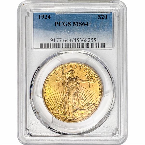 1924 $20 Gold Double Eagle PCGS MS64+