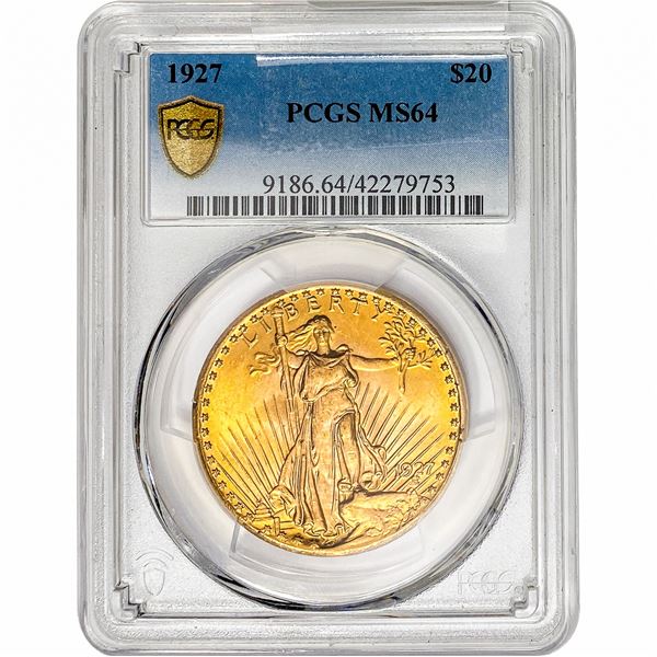 1927 $20 Gold Double Eagle PCGS MS64