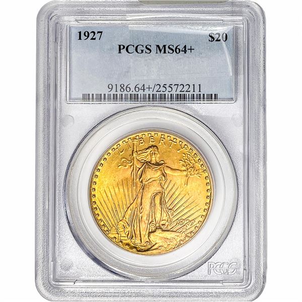 1927 $20 Gold Double Eagle PCGS MS64+