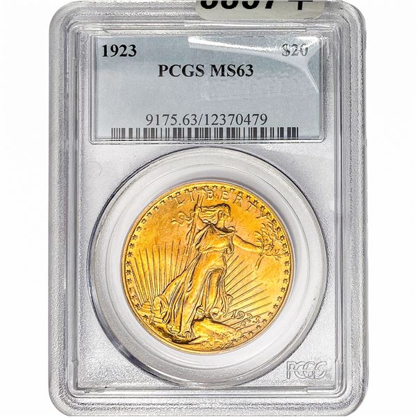 1923 $20 Gold Double Eagle PCGS MS63