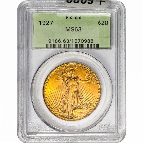 1927 $20 Gold Double Eagle PCGS MS63