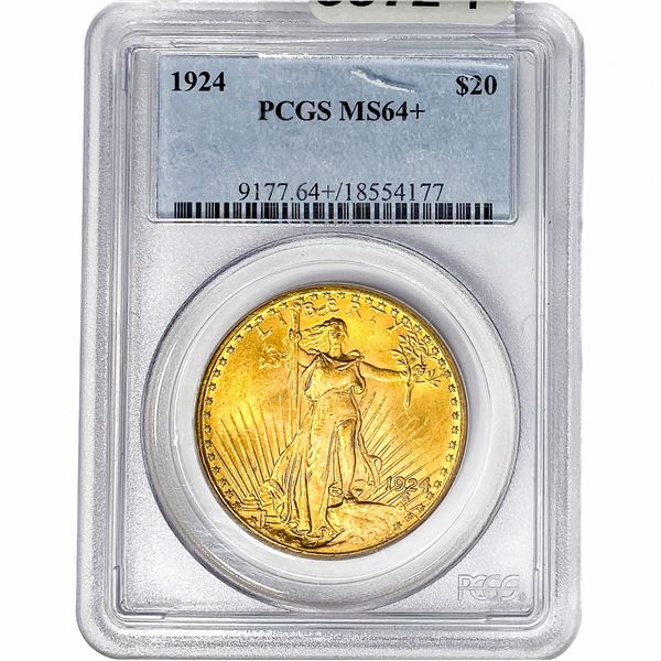1924 $20 Gold Double Eagle PCGS MS64+
