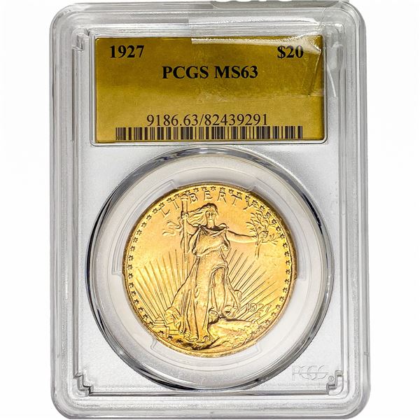 1927 $20 Gold Double Eagle PCGS MS63