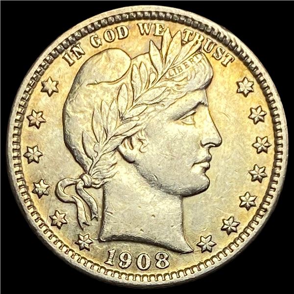 1908-D Silver Barber Quarter CLOSELY UNCIRCULATED